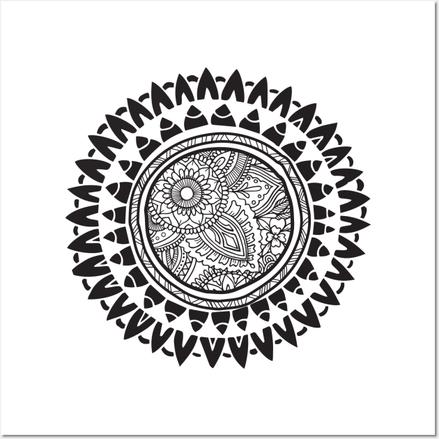 Tribal zentangle mandala Wall Art by ComPix